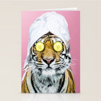 Tiger in a Towel Stationery Card Gallery Image 2