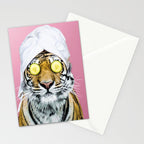 Tiger in a Towel Stationery Card Gallery Image 2