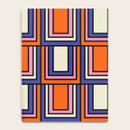 Colorful Retro Geometric Mod Portes Pattern Blue Orange Pink Cream Notebook Gallery Image 4