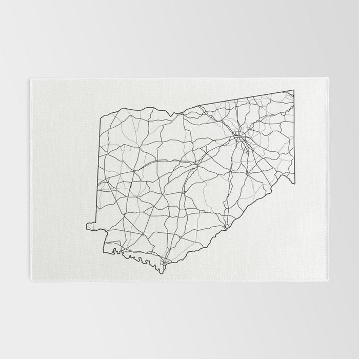 Georgia White Map Rug Gallery Image 2