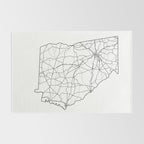 Georgia White Map Rug Gallery Image 2