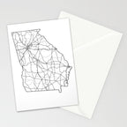 Georgia White Map Stationery Card Gallery Image 2