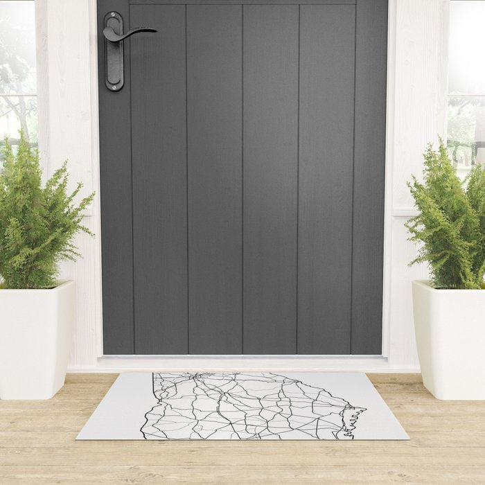 Georgia White Map Welcome Mat Gallery Image 3