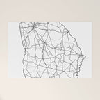 Georgia White Map Welcome Mat Gallery Image 1