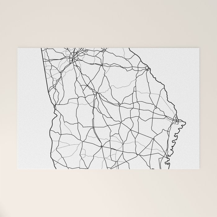 Georgia White Map Welcome Mat Gallery Image 1