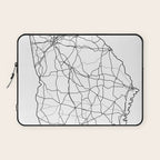 Georgia White Map Laptop Sleeve Gallery Image 1