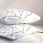 Georgia White Map Pillow Sham Gallery Image 3