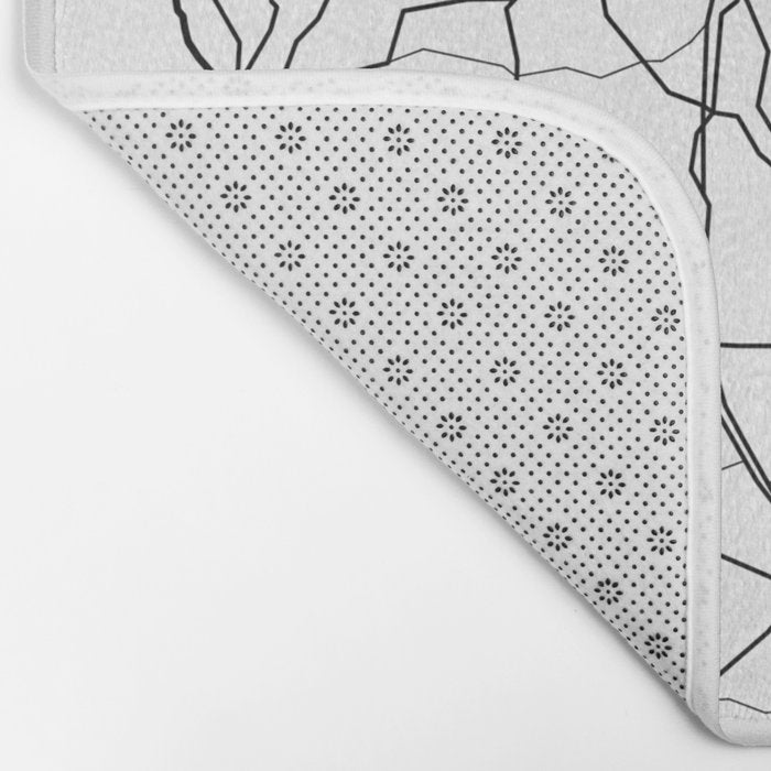 Georgia White Map Bath Mat Gallery Image 2