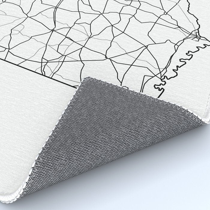Georgia White Map Rug Gallery Image 4