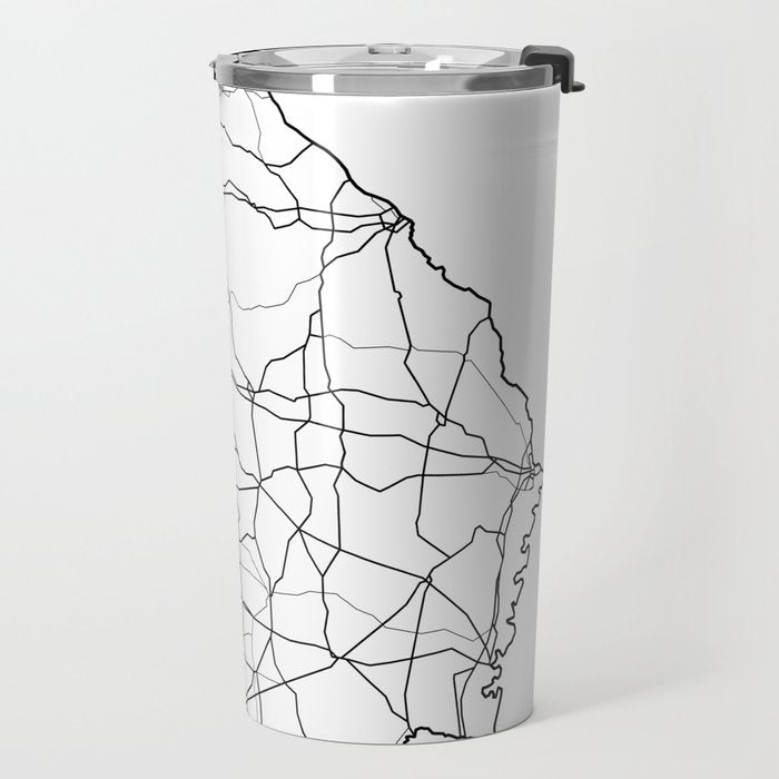 Georgia White Map Travel Mug Gallery Image 2