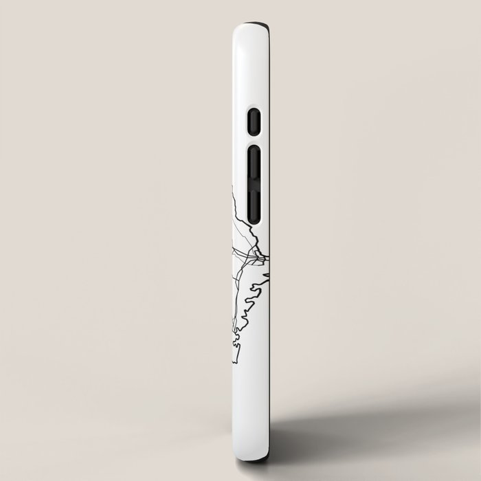 Georgia White Map iPhone Case Gallery Image 2
