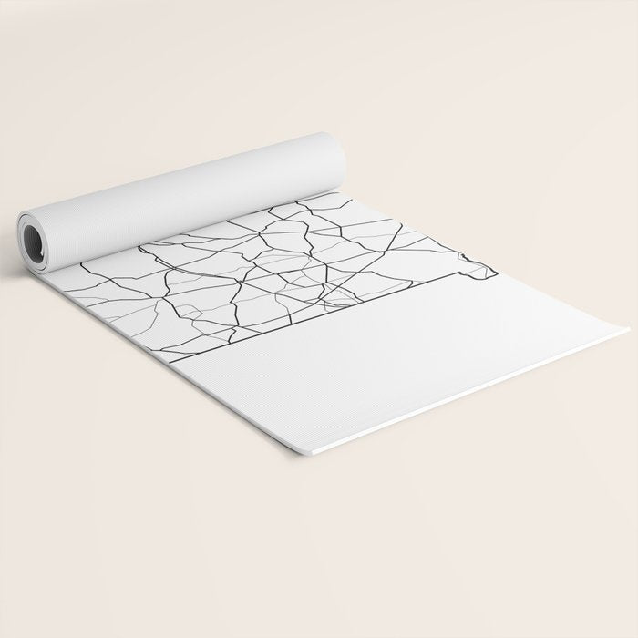 Georgia White Map Yoga Mat Gallery Image 2