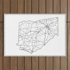 Georgia White Map Outdoor Rug Gallery Image 1