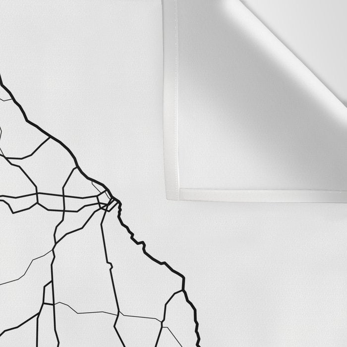 Georgia White Map Wall Tapestry Gallery Image 3