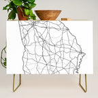 Georgia White Map Credenza Gallery Image 1