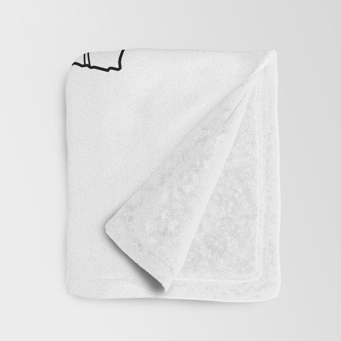 Georgia White Map Throw Blanket Gallery Image 3