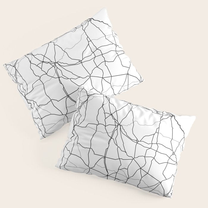 Georgia White Map Pillow Sham Gallery Image 3