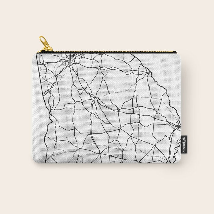 Georgia White Map Carry All Pouch Gallery Image 1