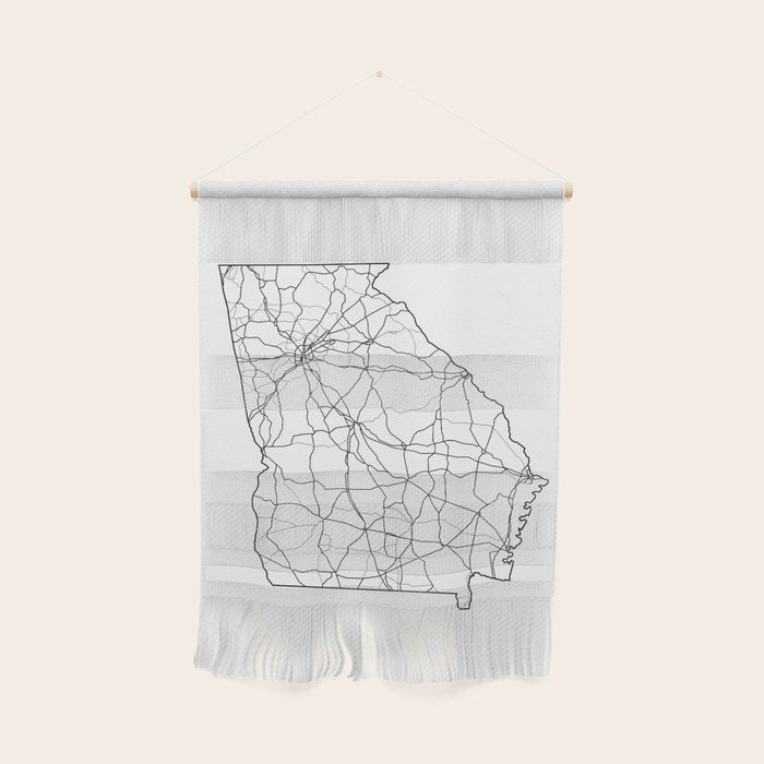 Georgia White Map Wall Hanging Gallery Image 1