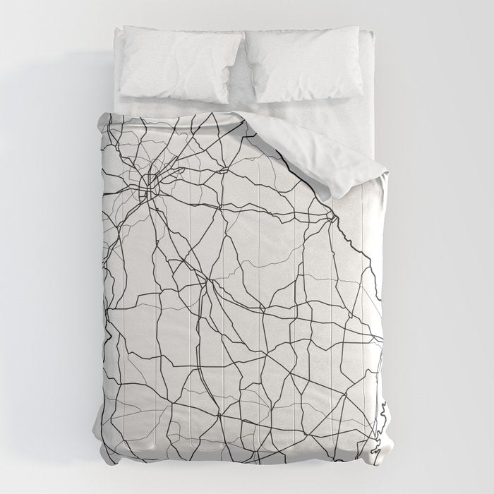 Georgia White Map Comforter Gallery Image 1