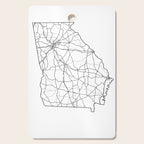Georgia White Map Cutting Board Gallery Image 1