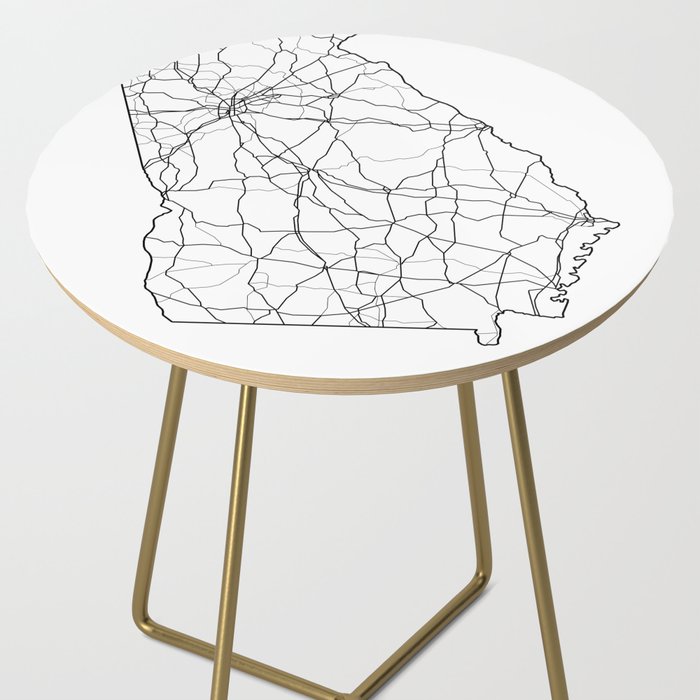 Georgia White Map Side Table Gallery Image 2