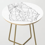 Georgia White Map Side Table Gallery Image 2