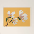 Golden Magnolia Blooms Welcome Mat Gallery Image 1