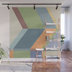 Linear Bauhaus Pattern 2 Wall Mural Gallery Image 1