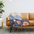 Flower mountain nature landscape art	 Throw Blanket Gallery Image 1