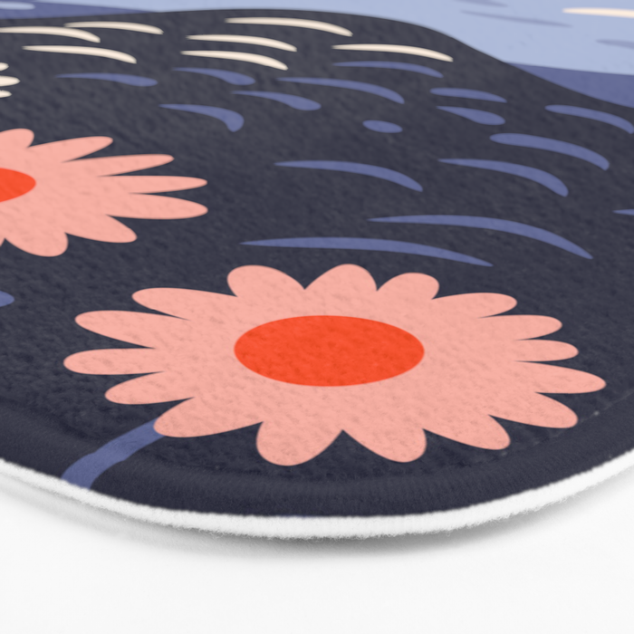 Flower mountain nature landscape art	 Bath Mat Gallery Image 3
