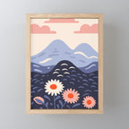 Flower mountain nature landscape art	 Mini Art Print Gallery Image 1