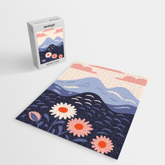 Flower mountain nature landscape art	 Jigsaw Puzzle Gallery Image 2