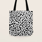 Abstract black organic liquid shape pattern Tote Bag Gallery Image 1