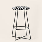 Abstract black organic liquid shape pattern Stool Gallery Image 1