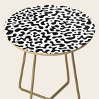 Abstract black organic liquid shape pattern Side Table Gallery Image 2