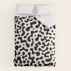 Abstract black organic liquid shape pattern Comforter Gallery Image 6