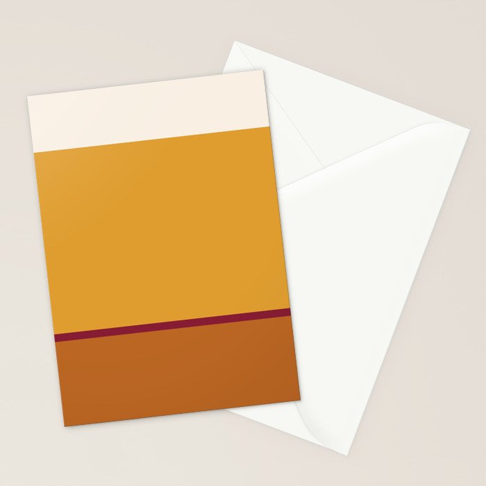 Contemporary Color Block XXI Stationery Card Gallery Image 2
