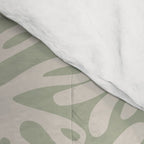 Matisse minimalistic leave pattern light sage green Comforter Gallery Image 4