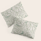 Matisse minimalistic leave pattern light sage green Pillow Sham Gallery Image 3