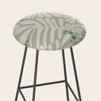 Matisse minimalistic leave pattern light sage green Stool Gallery Image 2