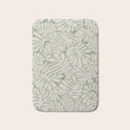 Matisse minimalistic leave pattern light sage green Bath Mat Gallery Image 1