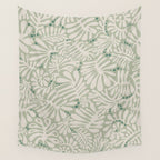 Matisse minimalistic leave pattern light sage green Wall Tapestry Gallery Image 4