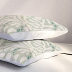 Matisse minimalistic leave pattern light sage green Pillow Sham Gallery Image 3