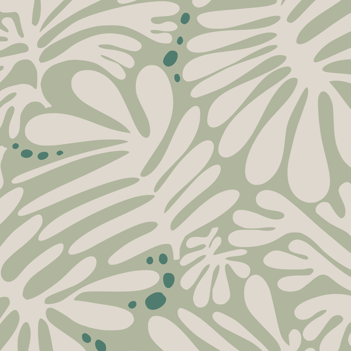 Matisse minimalistic leave pattern light sage green Coffee Mug Gallery Image 2