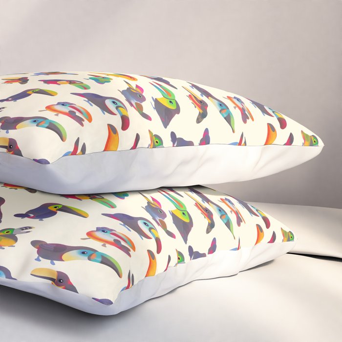 Toucan - pastel Pillow Sham Gallery Image 3