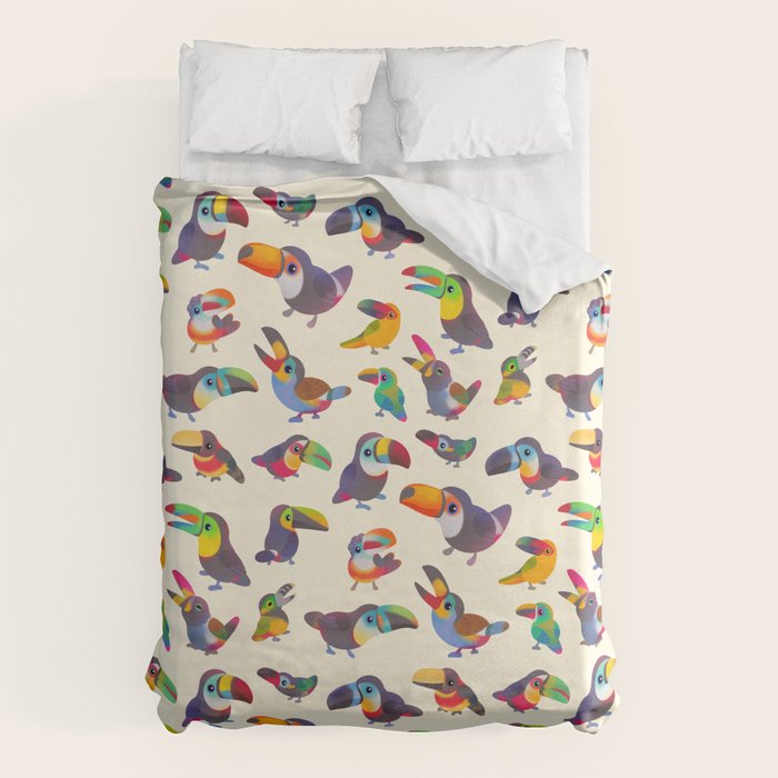 Toucan - pastel Duvet Cover Gallery Image 6