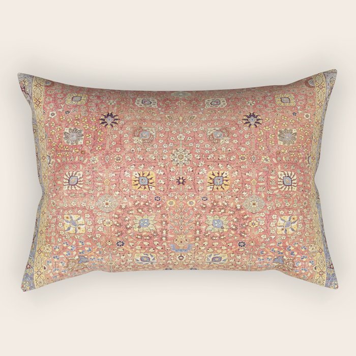 Antique Turkish Coral Koum Kapi  Rectangular Pillow Gallery Image 2