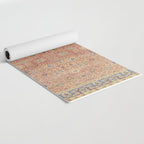 Antique Turkish Coral Koum Kapi  Yoga Mat Gallery Image 2