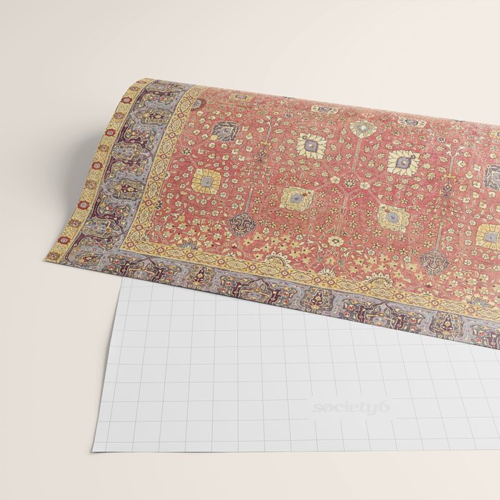 Antique Turkish Coral Koum Kapi  Wrapping Paper Gallery Image 2